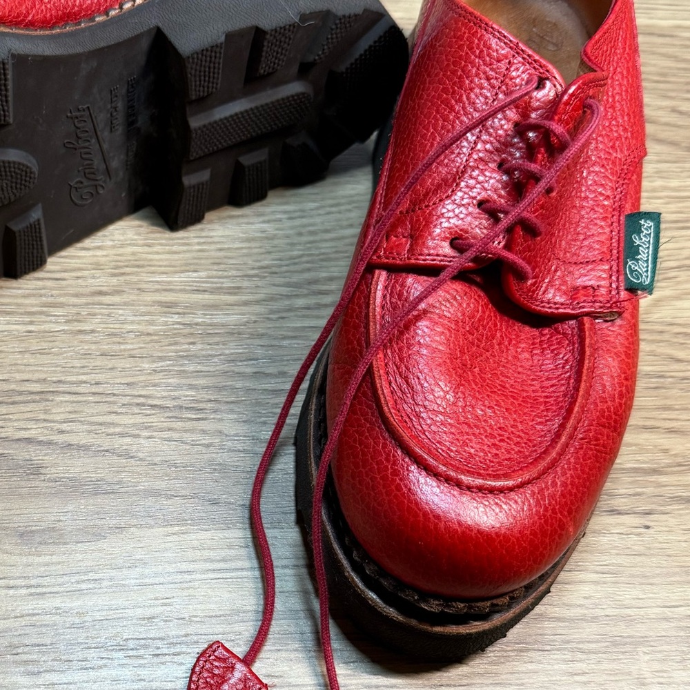 Red Leather Women's Flats by Paraboot